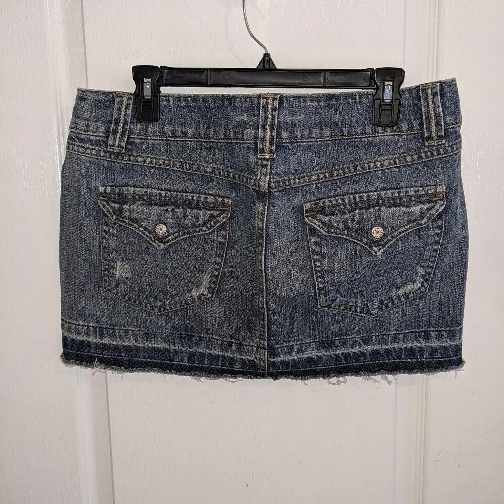 Aeropostale Cutoff Denim Skirt Sz 11/12 - Picture 4 of 5